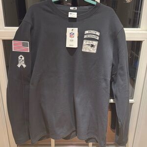 New England patriots new with tags long sleeve waffle salute to service shirt